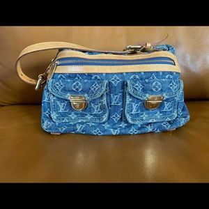 EUC Louis Vuitton Denim Baggy PM